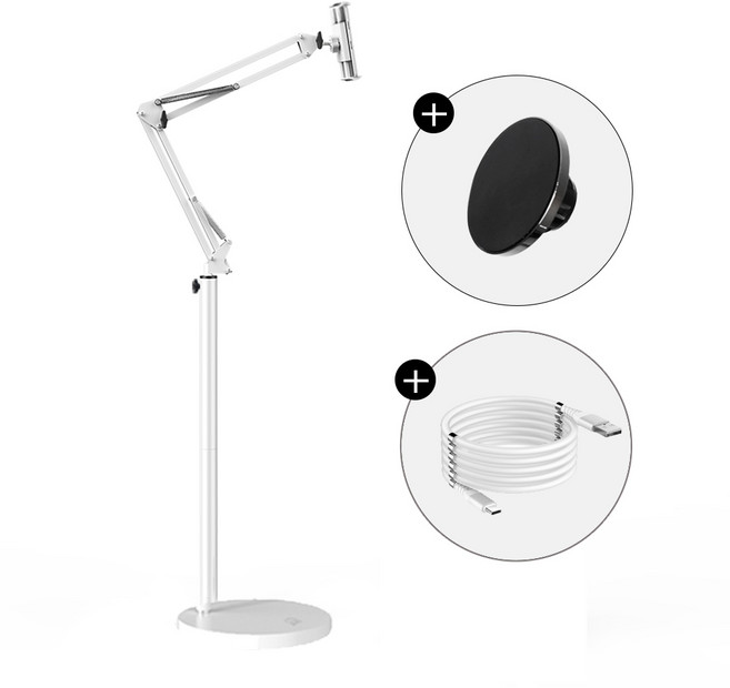 코끼리리빙 태블릿 핸드폰 거치대 맥세이프 헤드포함 킹끼리 P2BF-2818, 블랙, 충전용