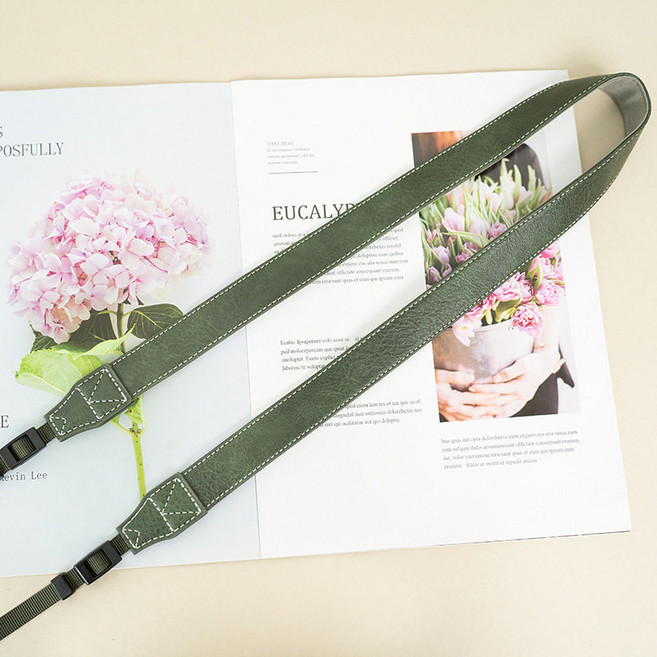 카메라 스트랩 모노코크 스트랩 적용 캐논 니콘 소니 후지 홀터 끈 스트랩 PU 빠른 분리, 1개, 녹색