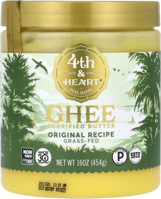 4th & Heart 오리지날 기 버터 Original Ghee Clarified butter 454g, 1개