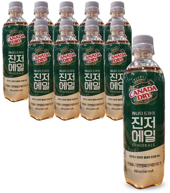 캐나다드라이 진저에일 토닉, 450ml, 10개