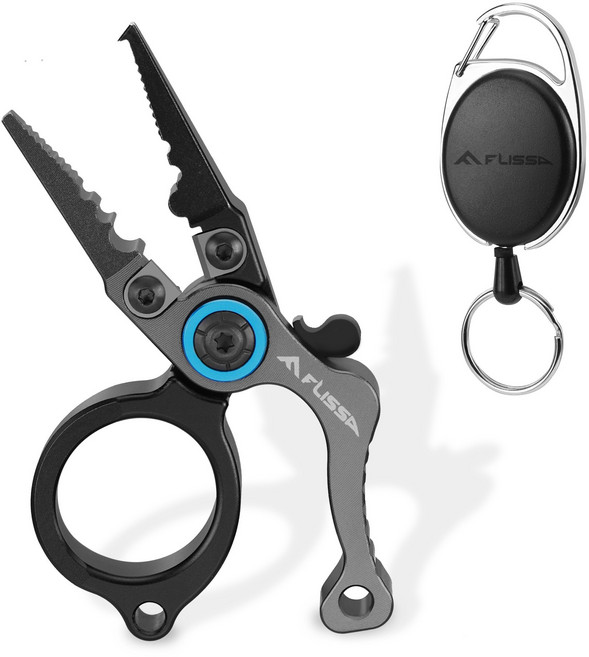 FLISSA 미니 핑거링 낚시 플라이어 다용도 포켓 휴대용 낚시 도구 뛰어난 내구성, 1개, 혼색