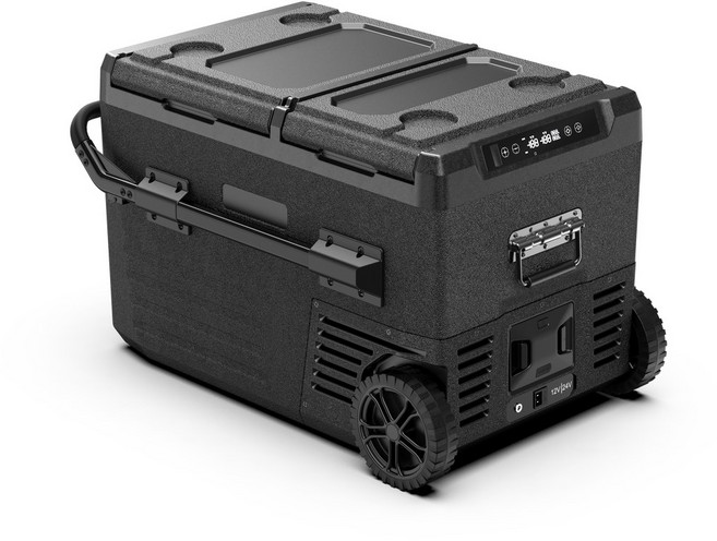 55L 휴대용 모바일 태양열 냉장고 냉동고 자동차 쿨러 내장 배터리