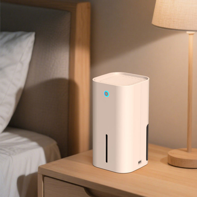 가정용 소형 제습기 침실용 실내 습기제거기 미니 저소음 24시간 연속운전, 하얀색