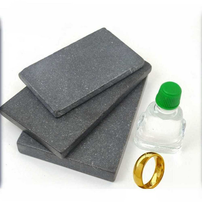 시금석 식별 순도 골드 은 중형 함량 보석 감지 분석 판 진위 고밀도, (고품질)시금석, 1개