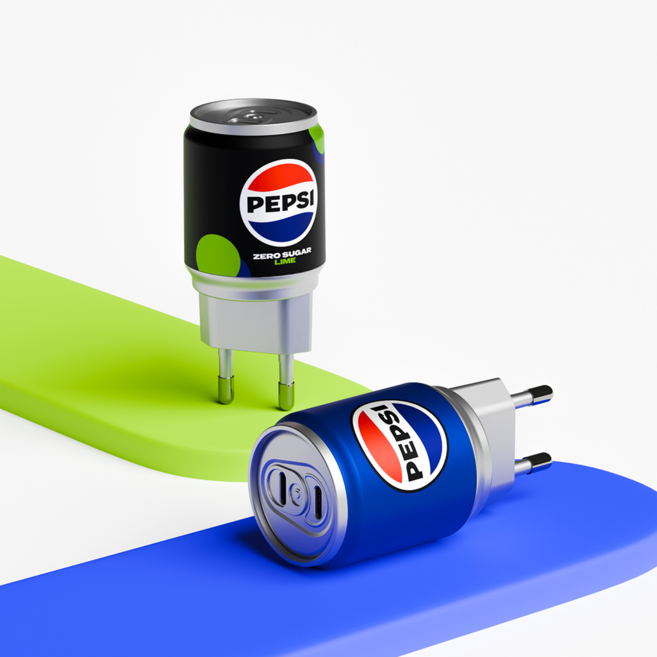 펩시 45W 초고속 충전기, 1개, 제로라임