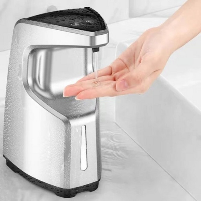 [초록인]자동 손소독기(소독액은 선택)/크리스마스/연말연시/설 설날 선물, 손소독액 500ml 4개