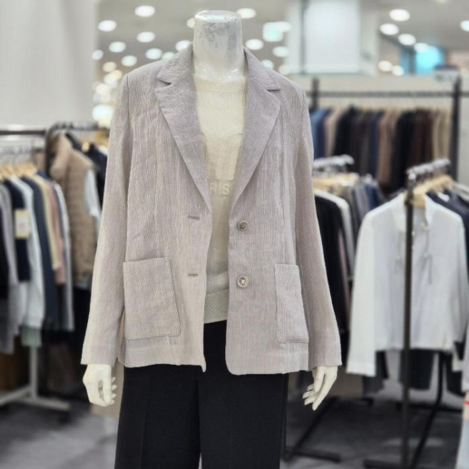 레노마레이디 sh06 린넨 코튼 스트라이프 자켓 R3H21WJK030