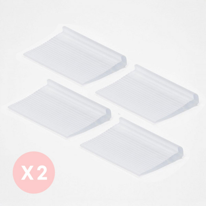 국산 가구 받침대 수평 높이 조절 패드 고임목 미니 60x46mm 4개입, 2개, 투명(1571)