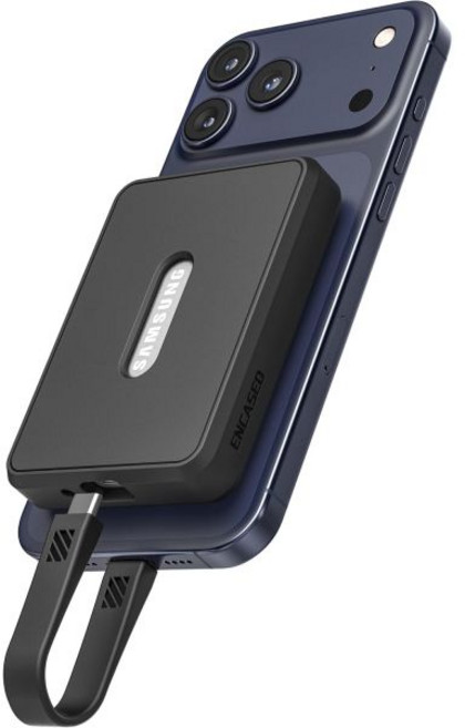 삼성 T7 휴대용 SSD용 케이스 1TB2TB4TB 용량 적합 자석 고속 데이터 전송 케이블 10Gbps 포함 - MagSafe 호환 검정색, 1개