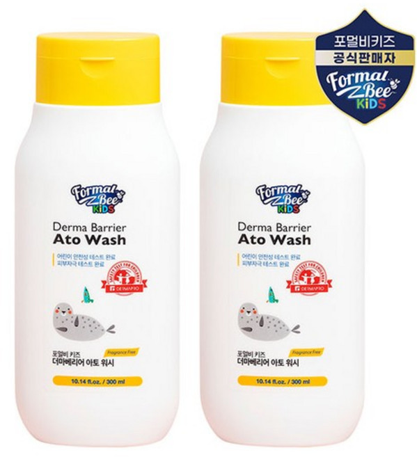 포멀비키즈 아동용 더마베리어 아토 워시, 2개, 300ml