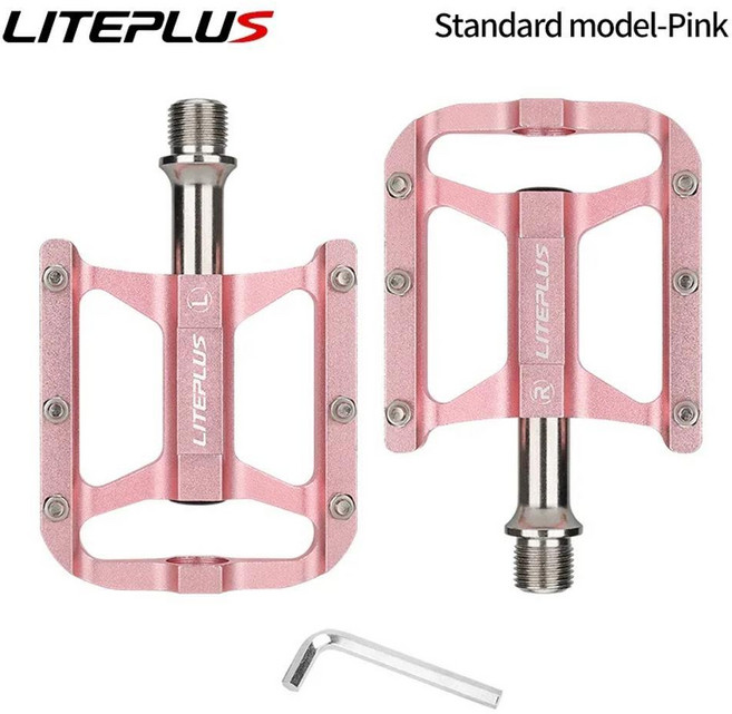 퀵 릴리스 자전거 페달 알루미늄 양면 미끄럼 방지 산악 베어링 부품, 색상: 8. Standard pink, 1개