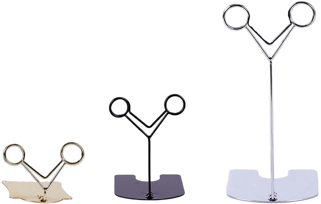 에브리즈 Y형 POP 골드 실버 블랙 네임택 메모 홀더 가격표 꽂이 쇼클립 베이커리, 블랙 10cm