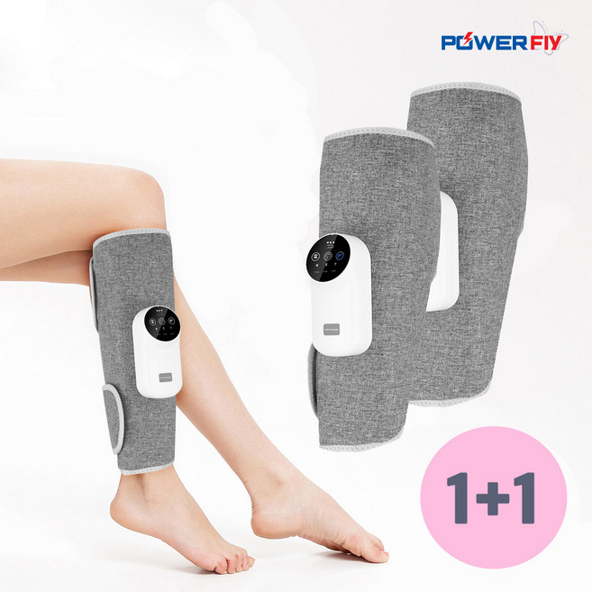 [1+1 특가]KC인증 파워플라이 무선 종아리 마사지기 힐링카프 SH-16C2 온열 공기압 지압 종아리 발목 다리 안마기(2개 구성)
