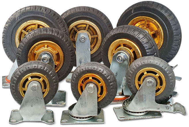 (30%할인)3인치 4인치 6인치 8인치 산업용 통고무 바퀴 대차 수레 대형 중량 캐스터 RTBK, 4인치 4R 고정F 통고무, 1개