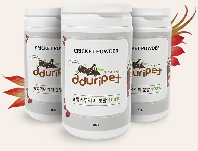 뚜리펫 쌍별귀뚜라미 파우더 가루 100g 도마뱀 먹이 파충류 사료 게코 비어디드래곤 슈퍼푸드, 1개 - 쿠팡