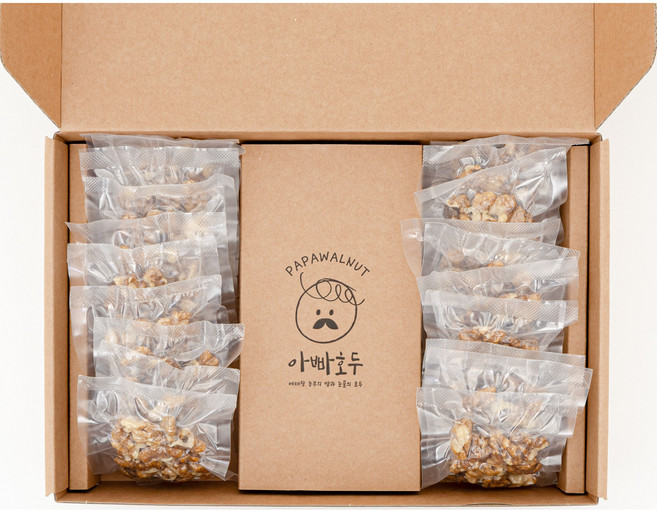 대단한농부 아빠호두 진공포장 국내산 햇호두 조각호두 견과류 결혼 돌 답례품 선물 이유식 수험생 다이어트 건강 간식, 20개, 20g