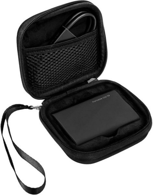 삼성 T9 외장 솔리드 스테이트 드라이브용 프로케이스 하드 캐리 케이스 1TB 2TB 4TB USB 휴대용 SSD 3.2용 업그레이드된 충격 방지 EVA 스토리지 여행 정리 가방