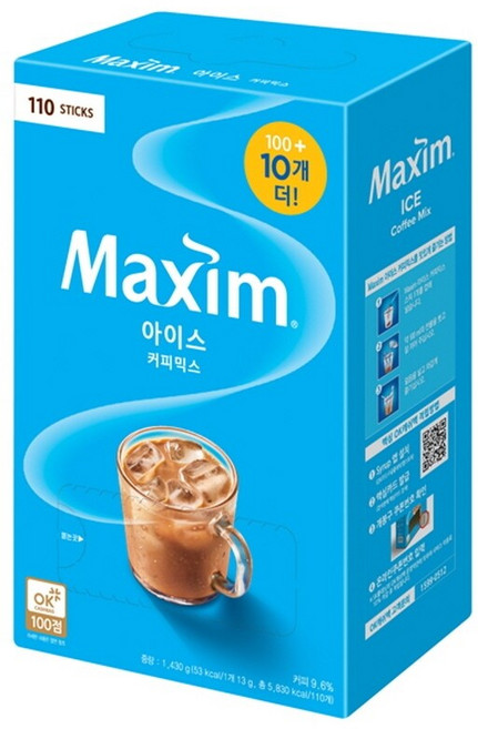 동서 맥심 아이스 커피믹스 100T+10T, 1박스, 110개입, 13g