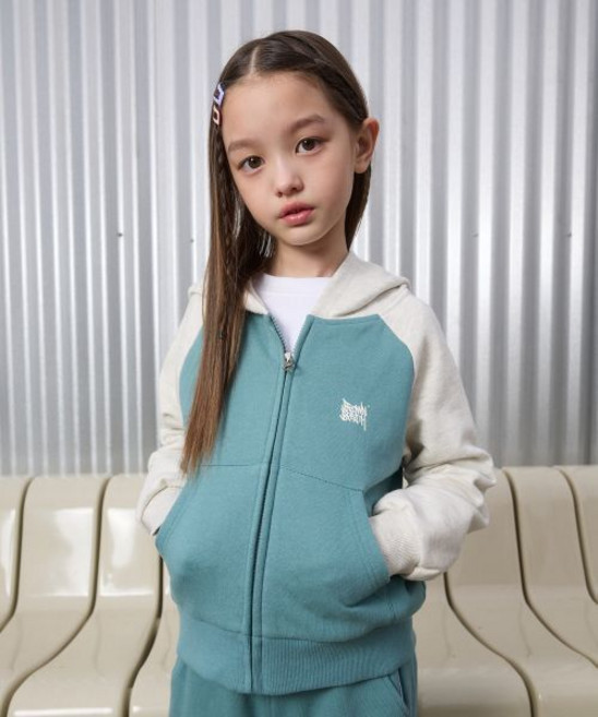 브라운브레스 KIDS brownbreathkids KIDS GIRL BB HOOD ZIP UP - MINT
