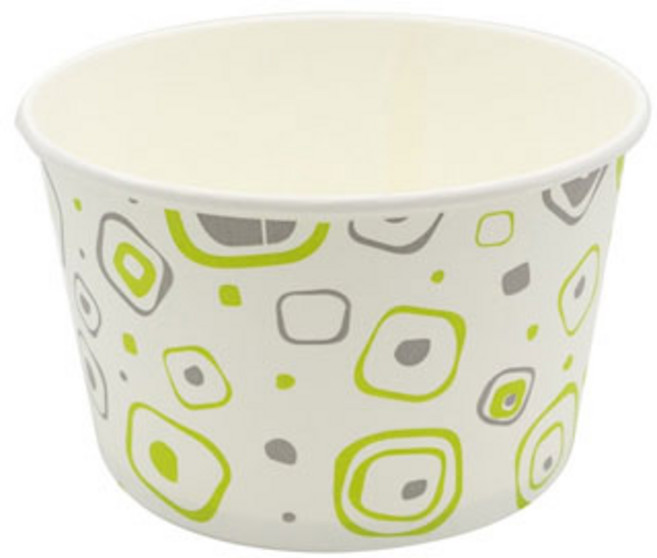 E 850cc 종이용기 동글기성 아이스크림 컵밥 용기+뚜껑 세트 500개, 1개, 500세트