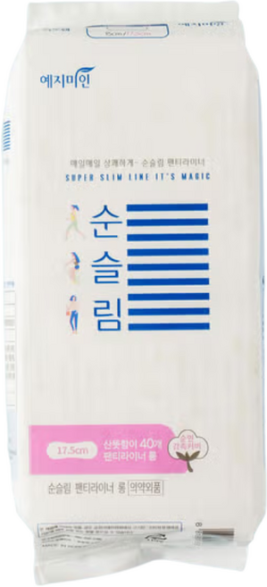 예지미인 순슬림 팬티라이너 롱 40개입, 4개