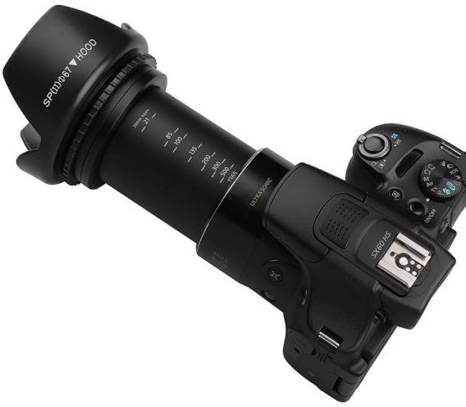 캐논 파워샷 SX40 HS 67mm UV 필터 렌즈 후드 캡용 4IN1 카메라 어댑터 링, 01 4-IN-1 67mm, 1개