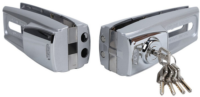 에이스싸이크론(양문형) 유리문보조키 강화도어열쇠 유리문잠금장치, 1개