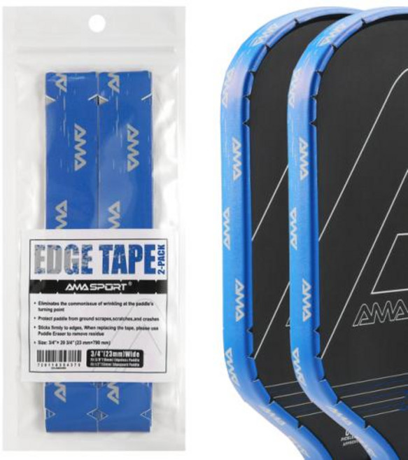 테니스볼 머신 테니스용품 AMA SPORT 피클볼 패들 보호 테이프 헤드 엣지 가드 13mm 16mm 19mm 라켓 주름 보호대, 8) E23-AMA03BG, 1개