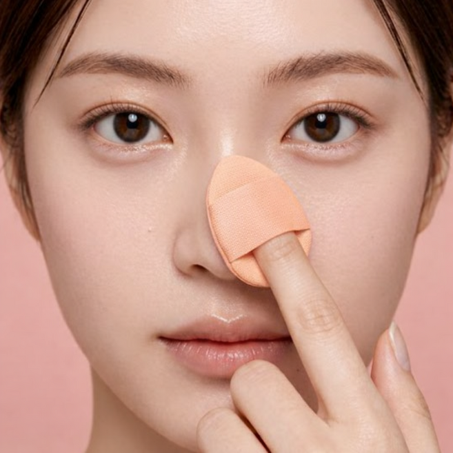 비아찰리 메이크업 미니 퍼프 6개입 휴대용 케이스, 스킨, 1세트