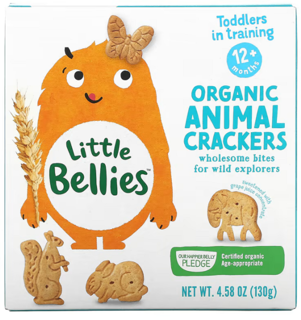 Little Bellies 유기농 애니멀 크래커 열두개월 이상, 130g, 1개