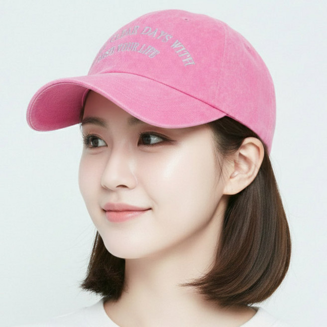 [국산] 베이직엠 남성 여성 사계절모자 볼캡 PUSH YOUR LIFE