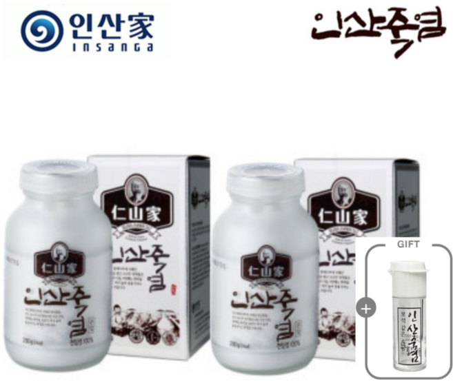 인산가 (주)인산가 정품 9회 인산죽염 분말(230g) x 2개 세트(박스 케이스 없음)+9회 죽염 분말 담은 휴대용기(7g) 2개 사은품 제공, 2개 묶음 1세트, 460g