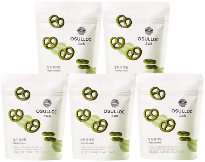오설록 말차 프레첼, 5세트, 70g