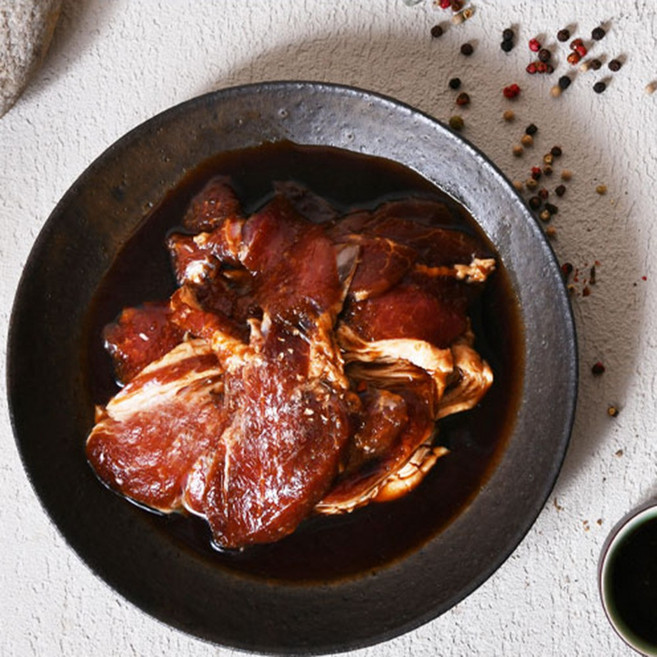 제로슈가 무설탕 한돈 돼지 왕구이 양념구이 수제 돼지갈비, 1kg, 2개, 한돈 돼지왕구이