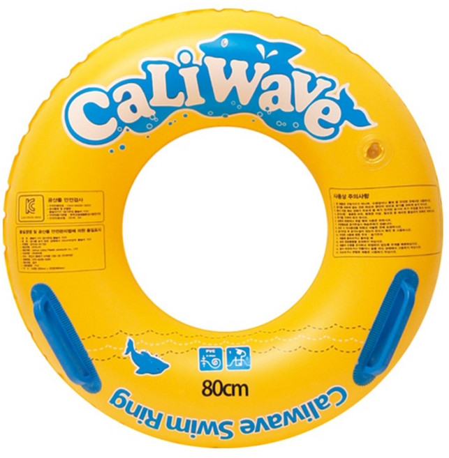캘리웨이브 물놀이 튜브 80cm, 옐로우, 1개