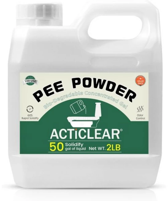 소변 파우더 젤 - 휴대용 화장실 캠핑 야외 필수품을 위한 24lb 급속 60초 흡수 및 냄새 중화제, 2.0 Pounds - 쿠팡