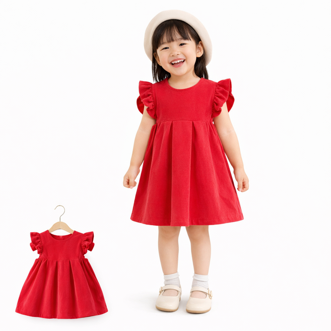 여아 자수 카라 유아 공주원피스 아동 봄 가을 키즈 드레스