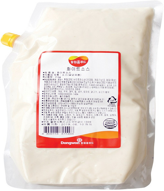 [CK마트/스파게티소스]화이트소스[2kg]-박스단위판매, 2kg, 5개