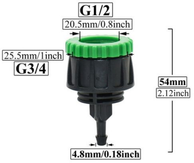정원 호스 암나사 바브 커넥터 드립 관개 시스템 어댑터 1/4 3/8 16mm 호스 4mm 7mm 8mm 11mm 1/2 인치-1/2 3/4 인치, 1개