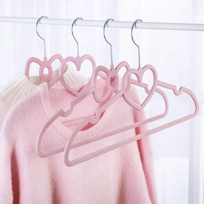 어폼 핑크덕후 예쁜 핑크 옷걸이 하트&리본, 1개, 하트