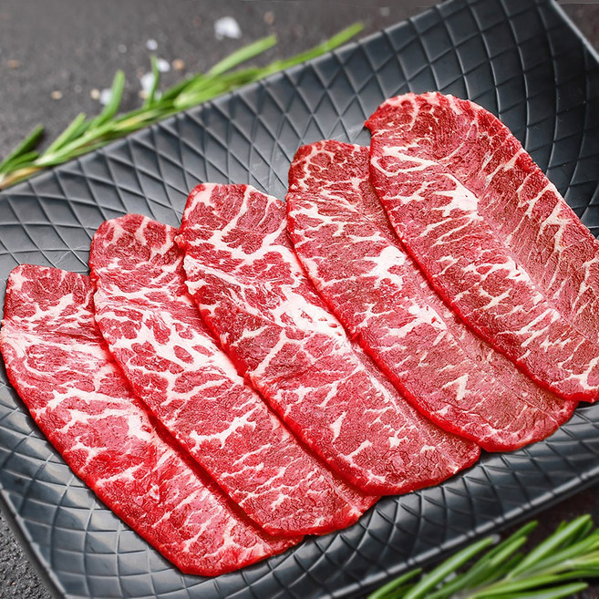 미트윈 소고기 미국산 부채살 소포장 냉동, 3.슬라이스, (100g), 2kg, 1개