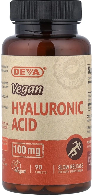 Deva 비건 히알우론산 100mg 90정, 6개 - 쿠팡