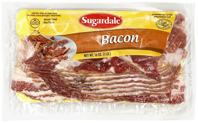 슈가데일 베이컨 슬라이스 454g 업소용 부대찌개 재료 파스타 양식 햄버거 샌드위치 피자 업소용, 1개