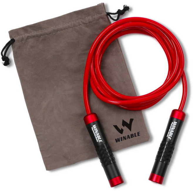 윈어블 중량 줄넘기 웨이트 선수용 크로스핏 복싱 헤비 줄넘기 로프, 중량 줄넘기 430g 레드, 1개