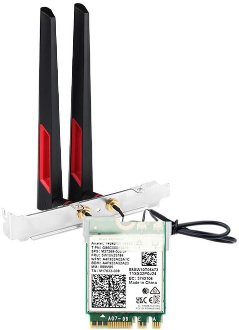 AX210 Wi-Fi 6E 카드 트라이밴드 5400Mbps AX210NGW 무선 어댑터 (6GHz/5G/2.4G) 블루투스 5.3 데스크탑 M.2 네트워크 어댑터 WPA3, AX210 Wi-Fi 6E 카드 트라이밴드 5400Mb