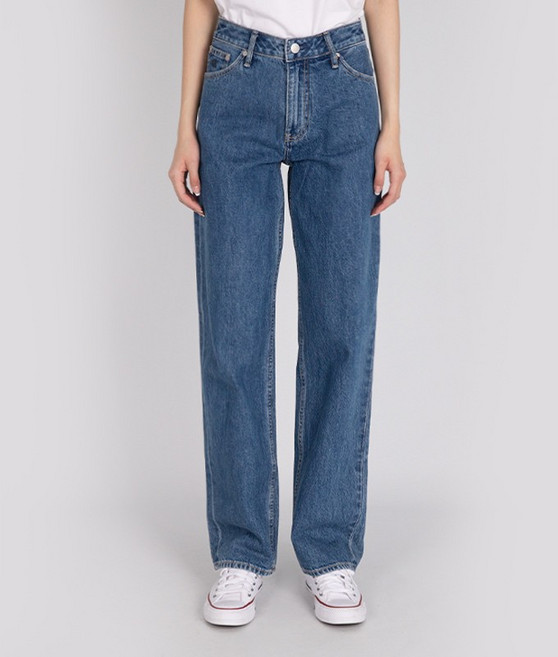 매장정품 캘빈클라인 여성 청바지 90s 서스테이너블 스트레이트핏 미디엄블루 J220967 1410305