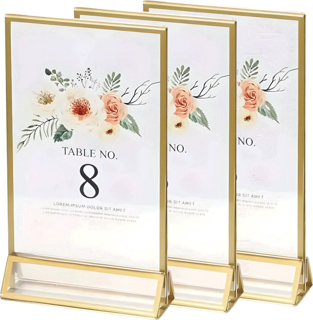 금테 POP 꽂이 양면 A4 세로형, 3개