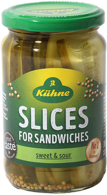 퀴네 샌드위치용 슬라이스피클, 6개, 330g