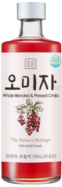 청숨 통째로 갈아만든 오미자, 360ml, 1개입, 1개