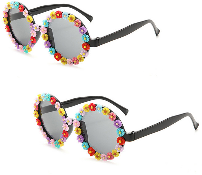 리빙듀오 인싸선글라스 안경 인생네컷 할로윈 2개 한세트, 008.플라워선글라스(172)